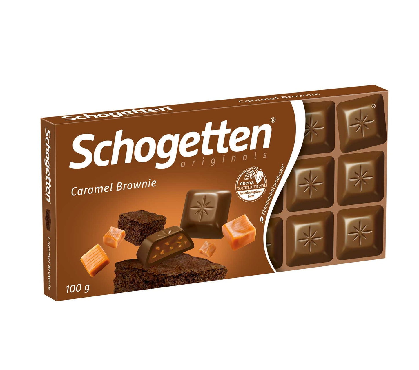 Schogetten Caramel Brownie 100g Alpenvollmilch-Schokolade mit Brownie-Creme-Füllung