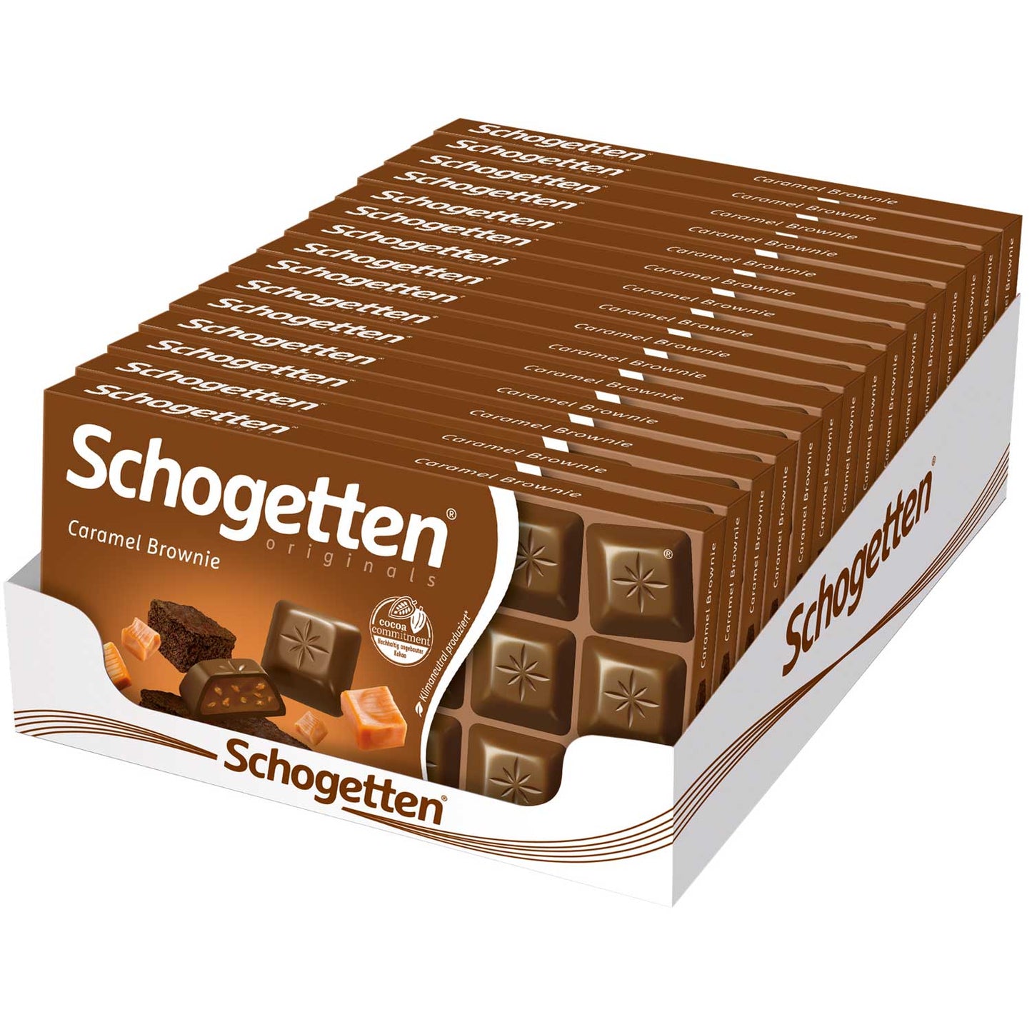 Schogetten Caramel Brownie 100g Alpenvollmilch Schokolade mit Brownie Creme