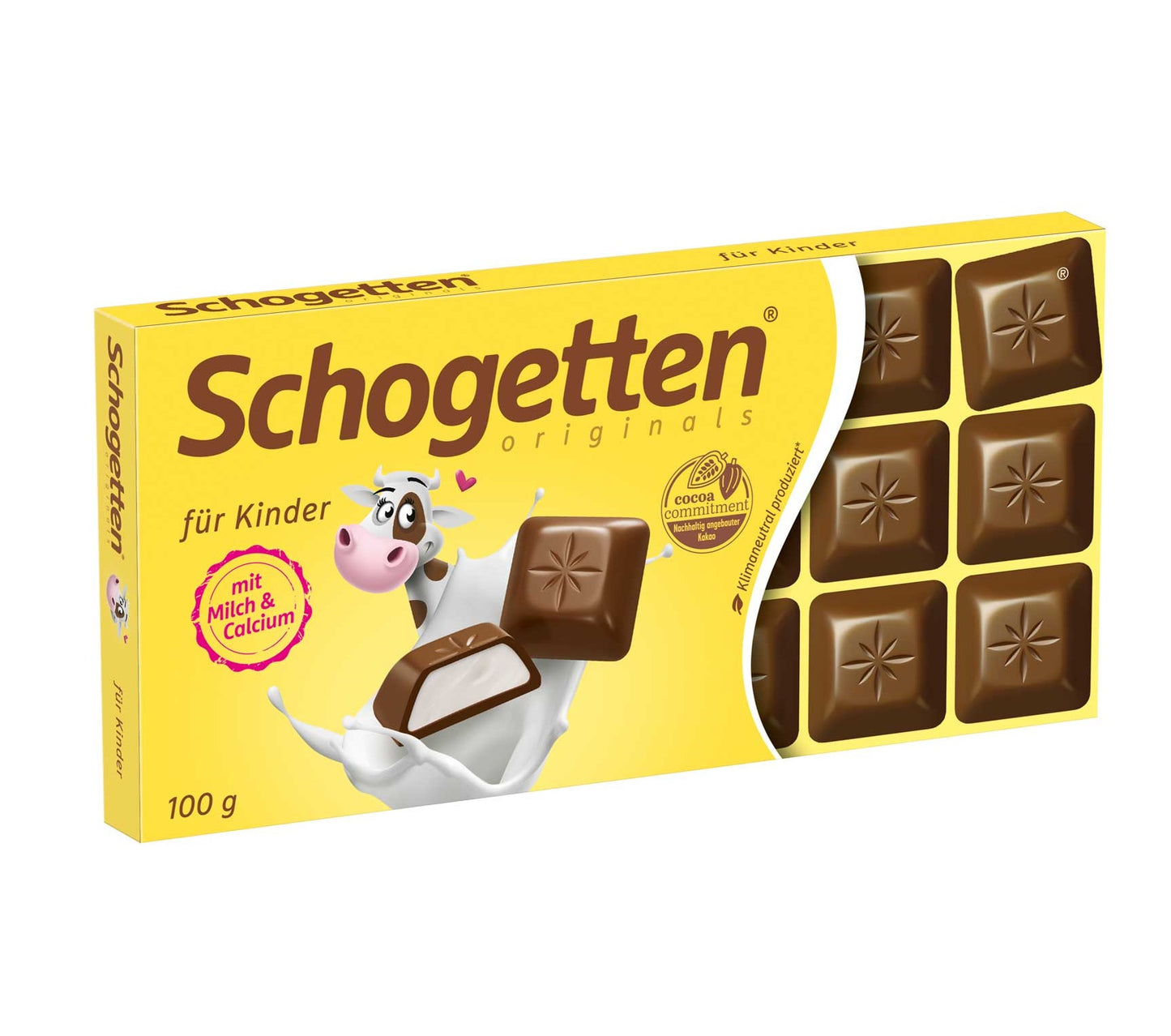 Schogetten für Kinder 100g Alpenvollmilch-Schokolade mit Milch-Crème-Füllung
