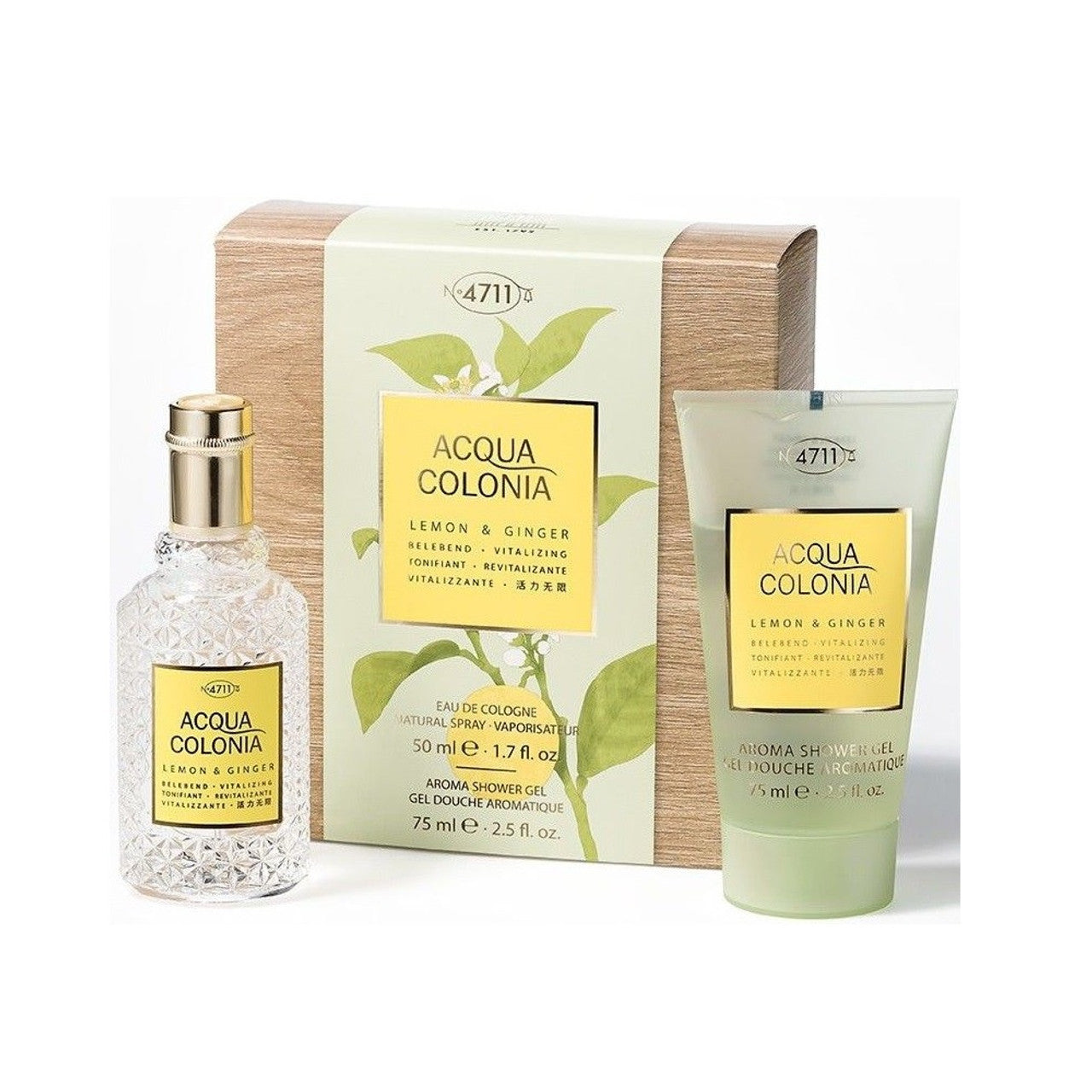 4711 Parfümset Set 4711: Acqua Colonia Lemon & Ginger, Eau De Cologne, Unisex, 50 ml + Acqua Colonia, Lemon & Ginger, Moistur
