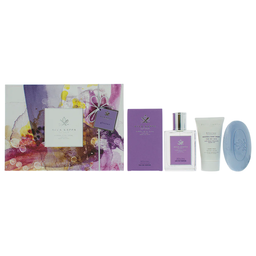 Acca Kappa Parfümset Set Acca Kappa: Wisteria, Eau De Parfum, For Women, 100 ml + Wisteria, Hydrating, Hand Cream, Jasmine, 7