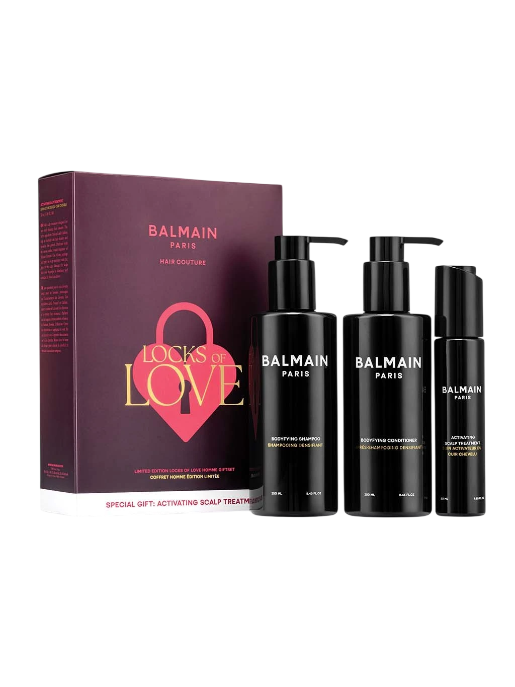 Balmain Professionnel Haarpflegeset Locks of Love Set Balmain Professionnel: Homme, Hair Shampoo, Bodyfying, 250 ml + Homme,