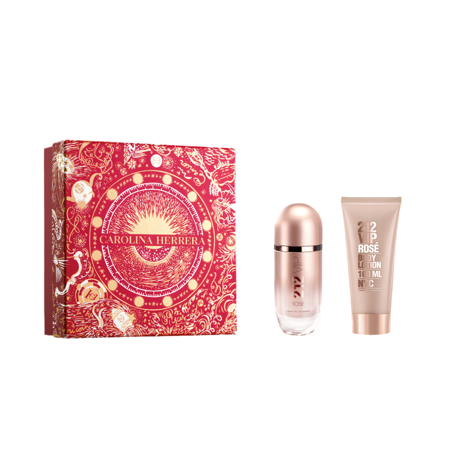 Carolina Herrera Parfümset Set Carolina Herrera: 212 VIP Rose, Eau De Parfum, For Women, 80 ml + 212 VIP Rose, Moisturising,