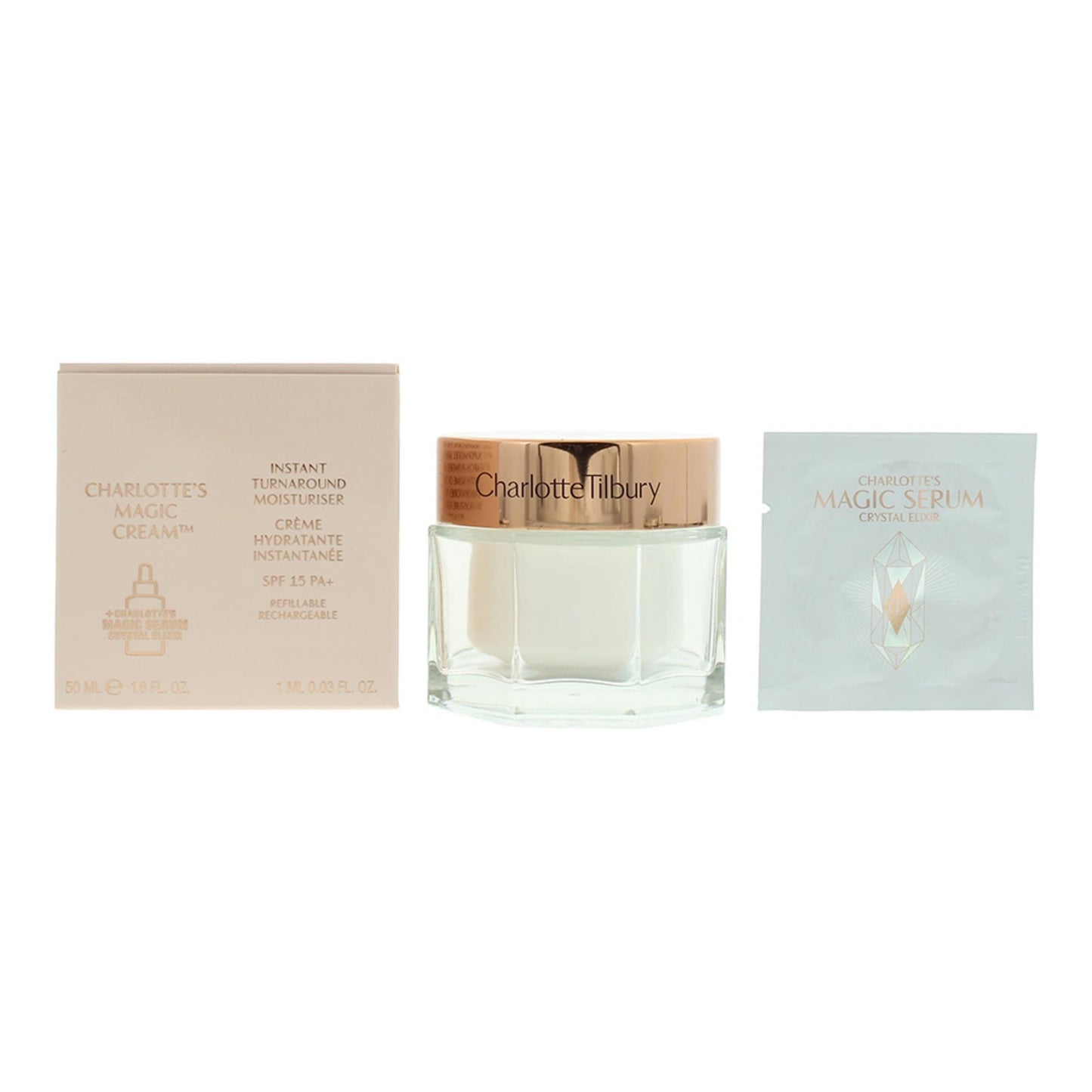 Charlotte Tilbury Hautpflegeset Set Charlotte Tilbury: Magic, Moisturising, Cream, For Face, SPF 15, 50 ml + Magic Crystal El