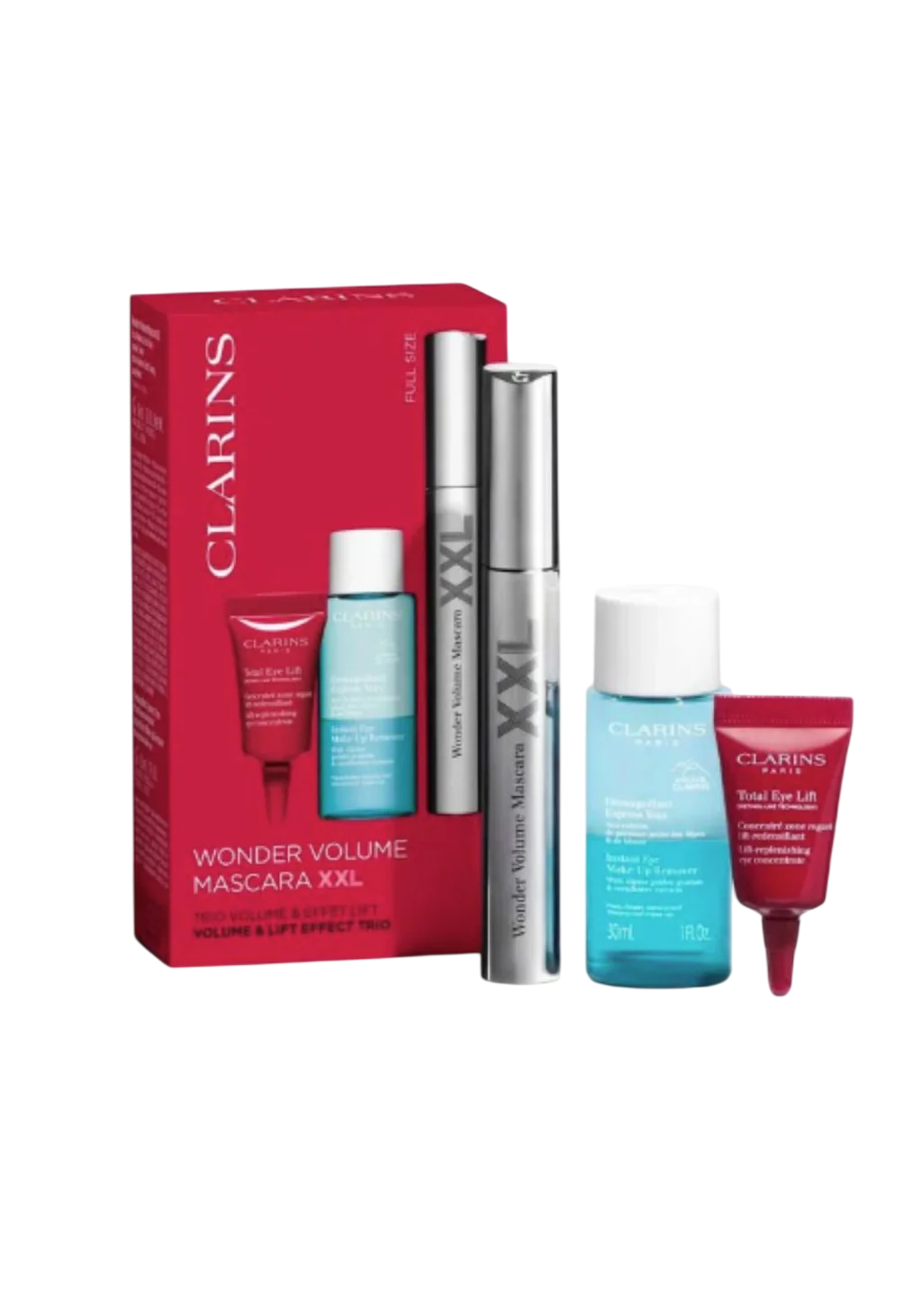 Clarins Schminkset Set Clarins: Instant Eye, Makeup Remover Lotion, 30 ml + Wonder Volume, Volumising, Mascara, Black, 8 ml +