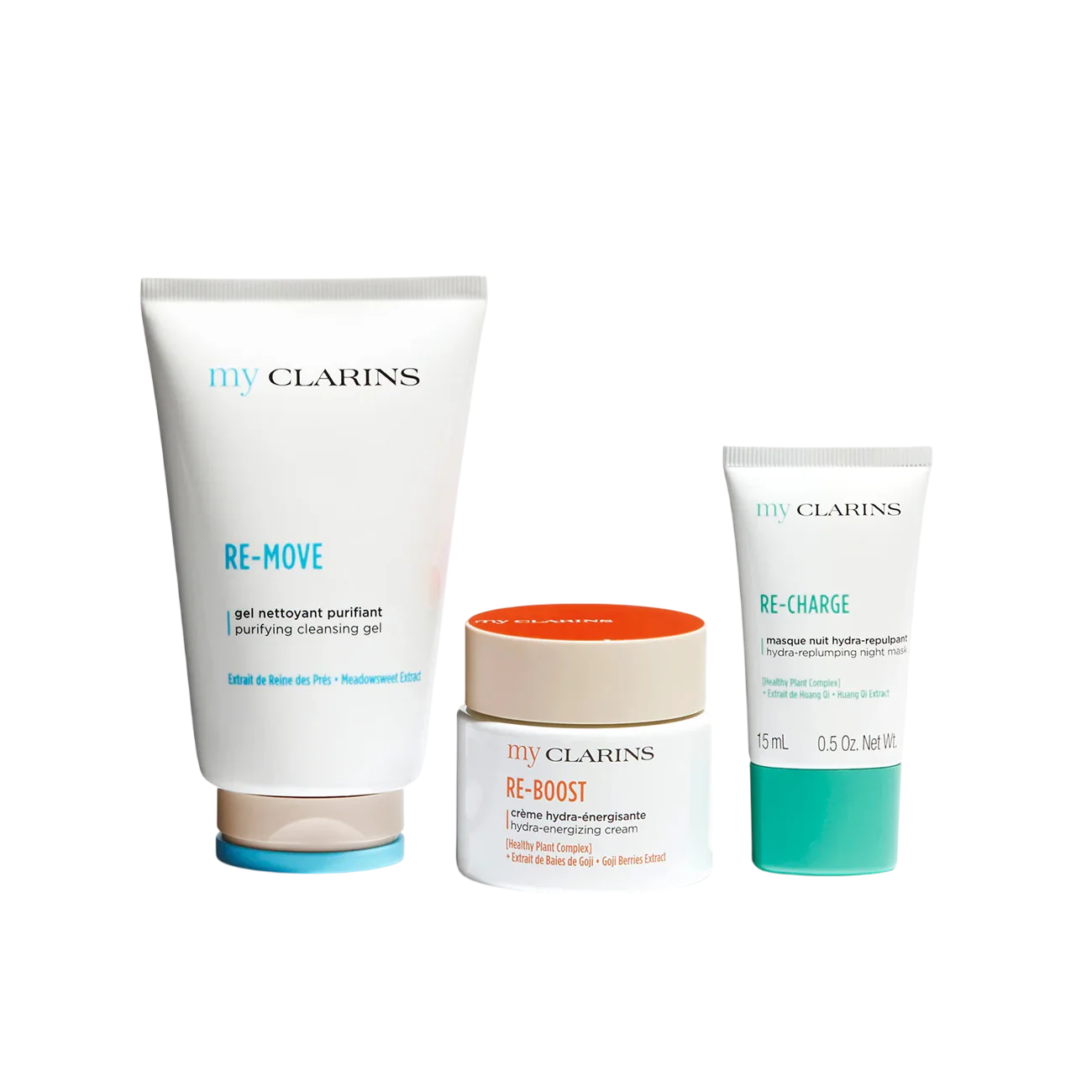Clarins Hautpflegeset Set Clarins: My Clarins Re-Boost, Hydrating, Energizing, Morning, Cream, For Face, 50 ml + My Clarins R