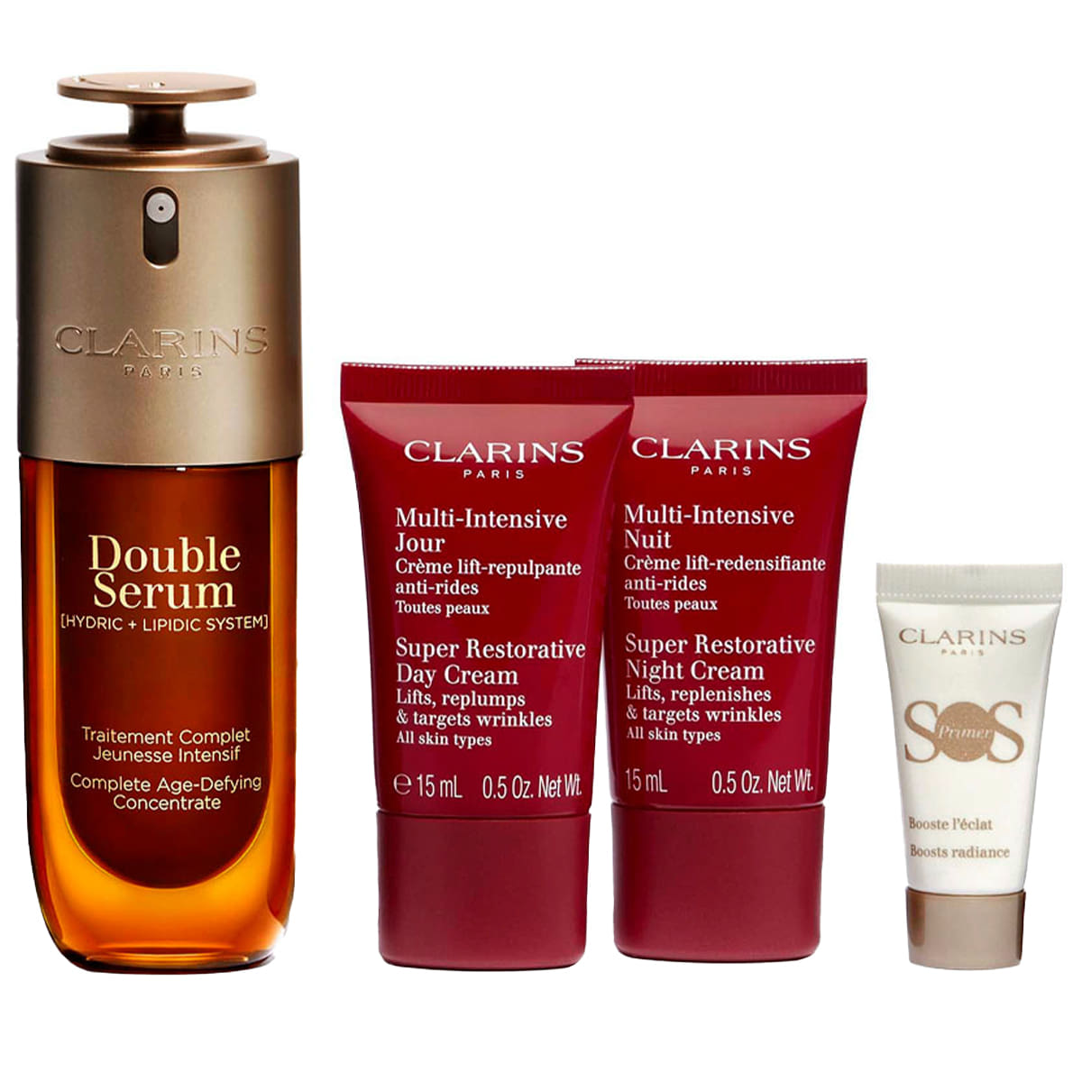 Clarins Hautpflegeset Set Clarins: Super Restorative, Reparative, Day, Cream, For Face, 15 ml + Super Restorative, Reparative
