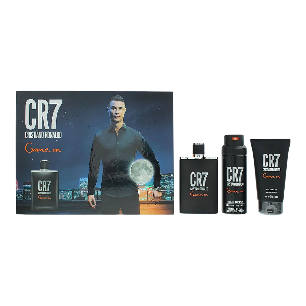 Cristiano Ronaldo Parfümset Set Cristiano Ronaldo: CR7 Game On, Eau De Toilette, For Men, 100 ml + CR7 Game On, Shower Gel, B