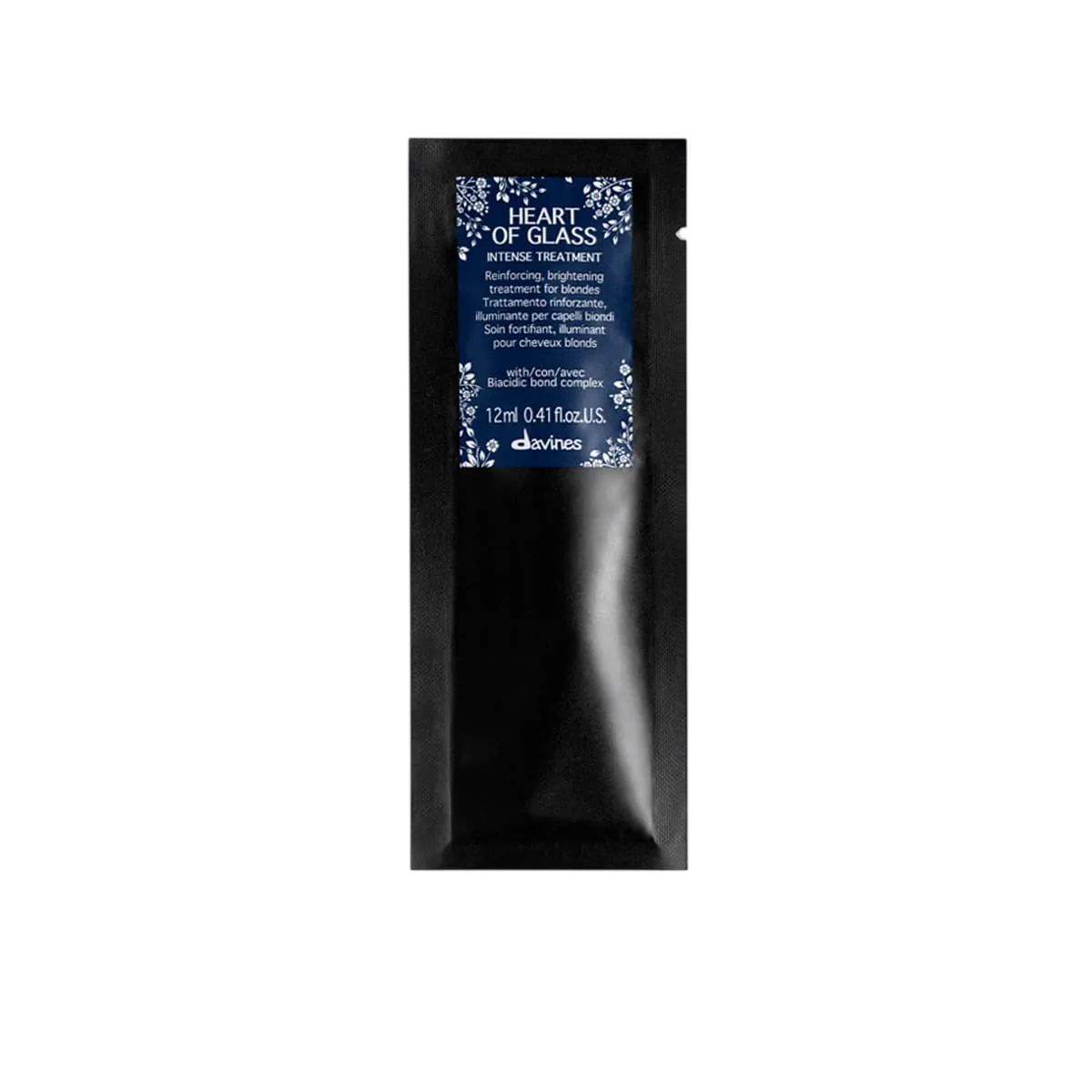 Davines Setzen, Davines, Heart of Glass Intense, Haarbehandlungs-Crememaske, Aufhellung, 12 stk, 12 ml Regular