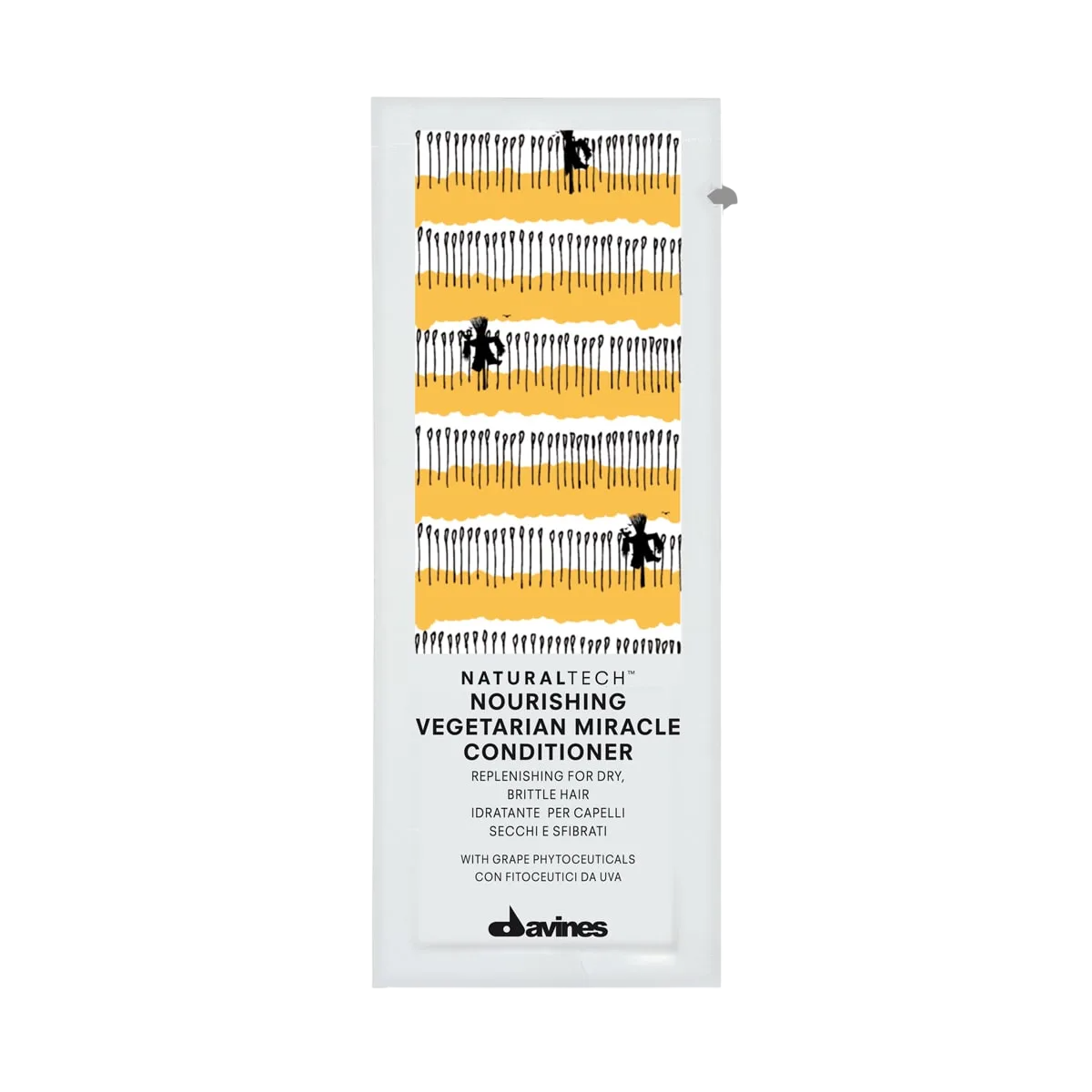 Davines Setzen, Davines, NaturalTech Nourishing Vegetarian Miracle, Haarspülung, Hydratisierend, 12 stk, 12 ml Regular