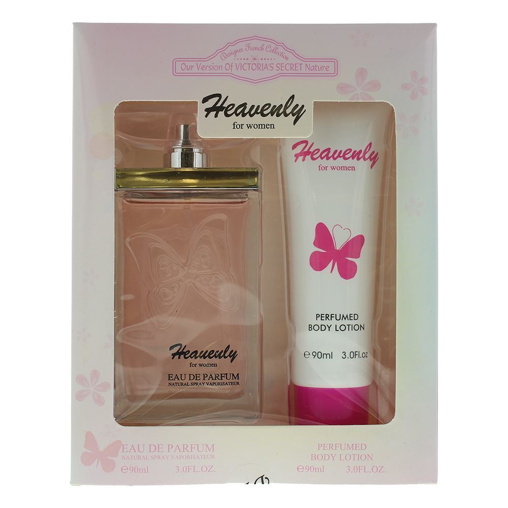 Designer French Parfümset Set Designer French: Heavenly, Eau De Parfum, For Women, 90 ml + Heavenly, Hydrates, Body Lotion, 9