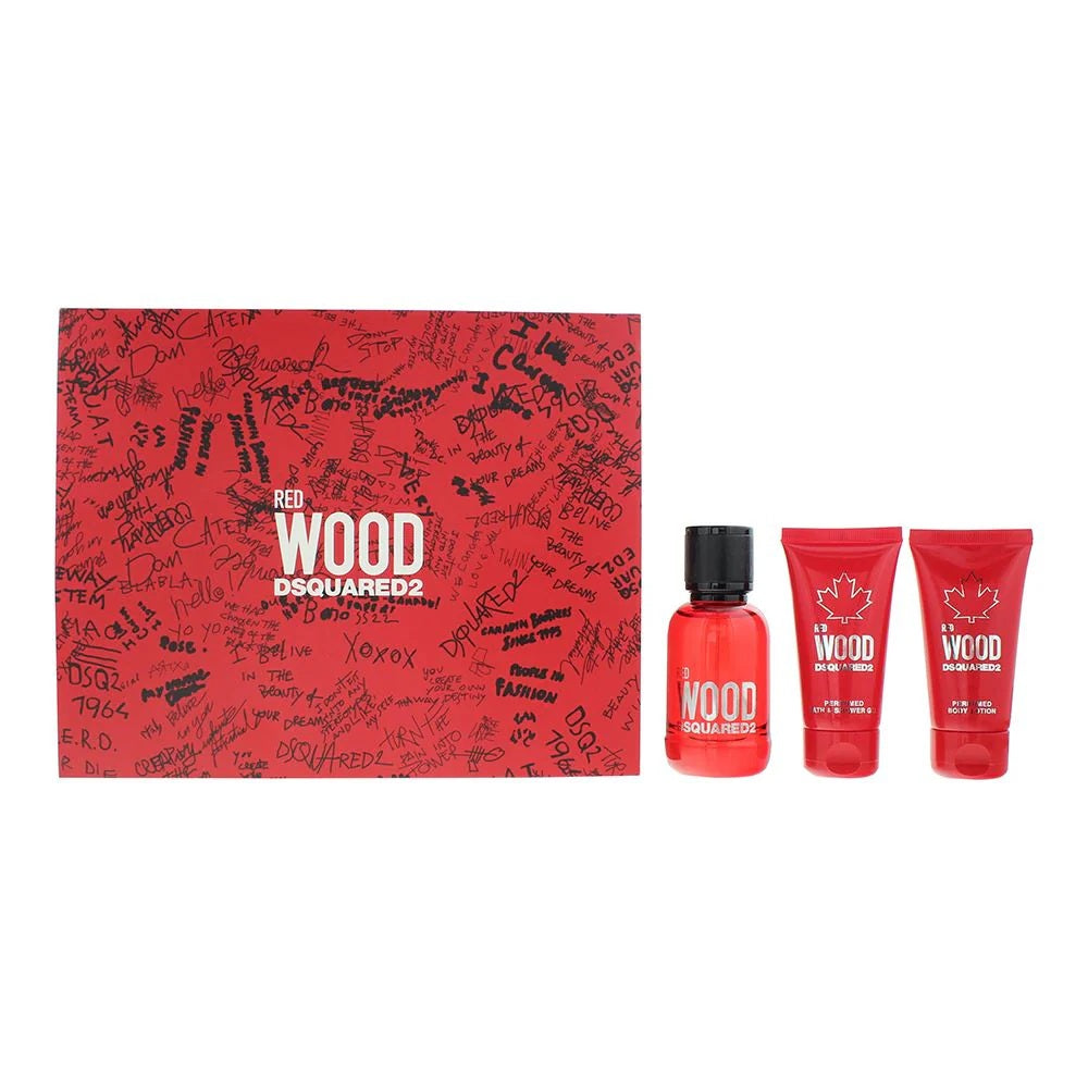 Dsquared 2 Parfümset Set Dsquared 2: Red Wood, Eau De Toilette, For Women, 50 ml + Red Wood, Shower Gel & Shampoo 2-In-1, 50