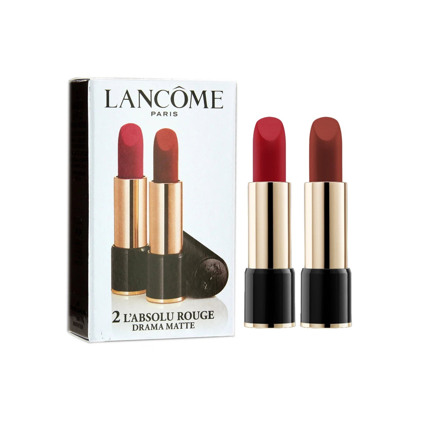 Lancome Duo Set, Lancome, L'Absolu Rouge, Matt, Creme-Lippenstift, 290, Drama, 2 stk, 3.4 g Regular