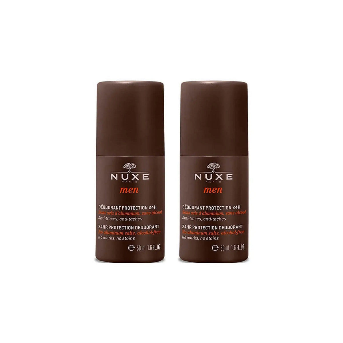 Nuxe Duo Set, Nuxe, Men, 24h Schutz, Deodorant-Roll-On, Für Männer, 2 stk, 50 ml Regular