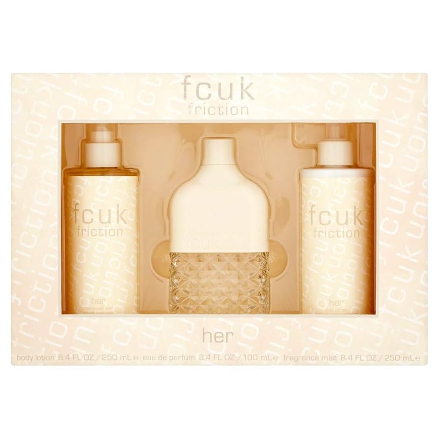 Fcuk Parfümset Set Fcuk: Friction, Eau De Parfum, For Women, 100 ml + Friction, Hydrates, Body Lotion, 250 ml + Friction, Sce