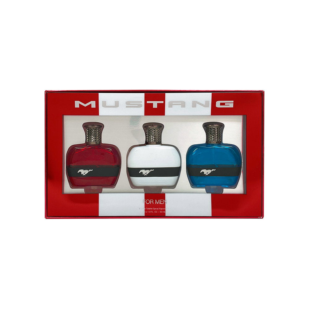 Ford Parfümset Set Ford: Mustang Blue, Eau De Toilette, For Men, 30 ml + Mustang Red, Eau De Toilette, For Men, 30 ml + Musta