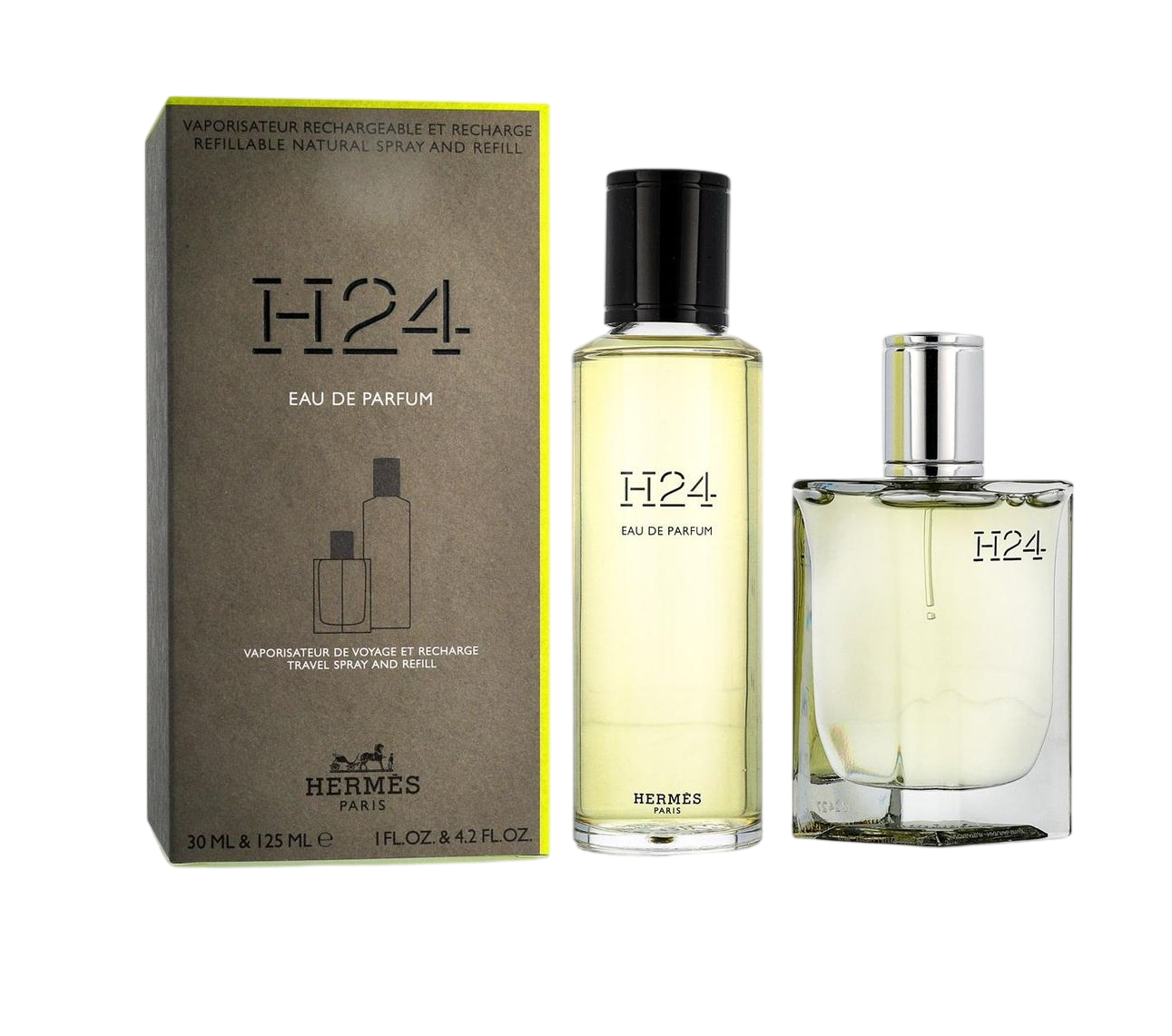 Hermes Parfümset Set Hermes: H24, Eau De Parfum, For Men, 30 ml + H24, Eau De Parfum, For Men, Refill, Refillable, 125 ml Reg