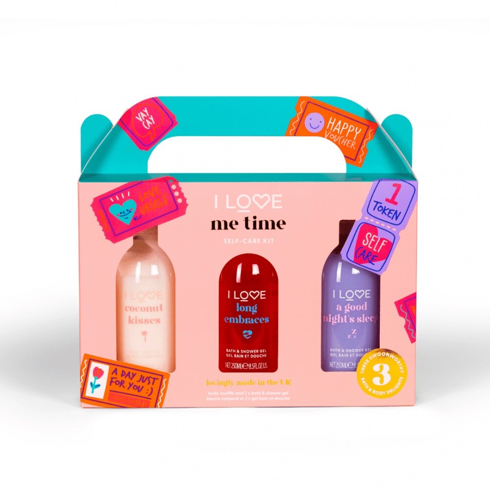 I Love I Love Set I Love Long Embraces Coconut Kisses A Good Night's Sleep Duschgel 3 x 250 ml