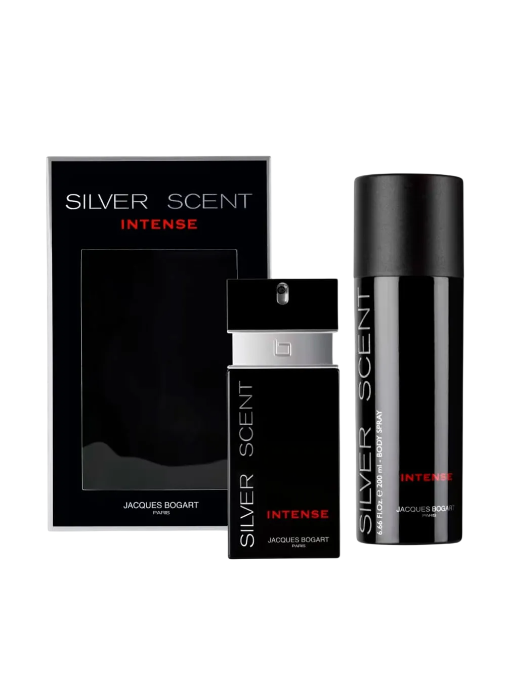 Jacques Bogart Parfümset Set Jacques Bogart: Silver Scent Intense, Eau De Toilette, For Men, 100 ml + Silver Scent Intense, S
