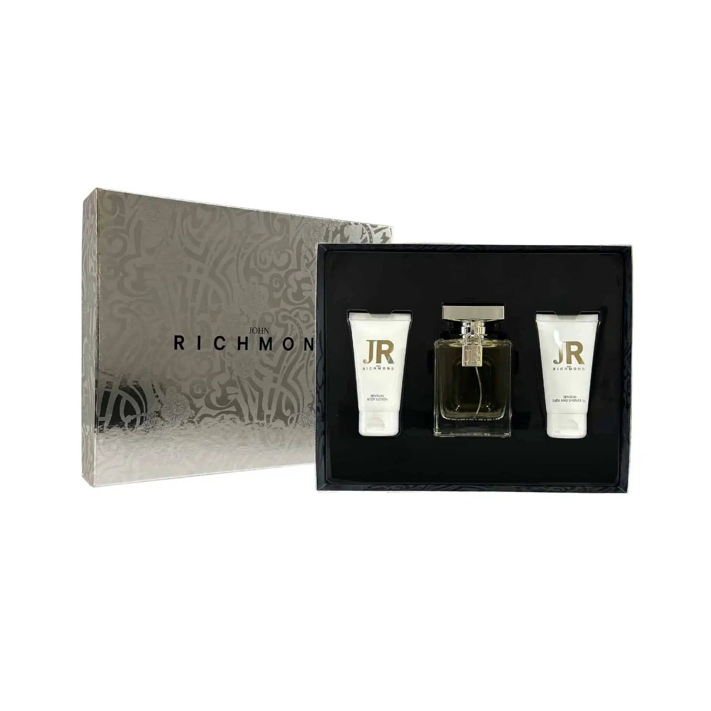John Richmond Parfümset Set John Richmond: John Richmond, Natural, Hydrating, Body Lotion, 50 ml + Black Metal, Natural, Clea