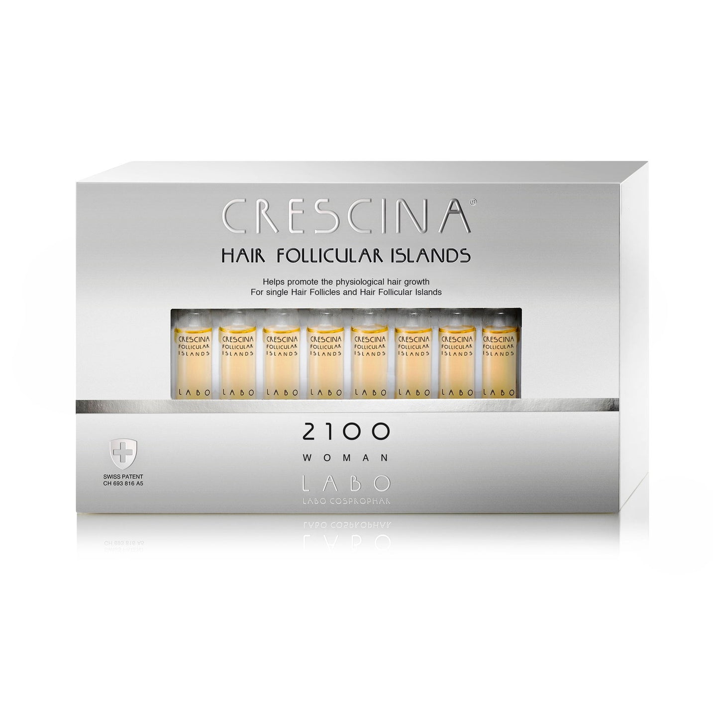 Labo Cosprophar Suisse Setzen, Labo Cosprophar Suisse, Crescina Follicular Islands 2100, Zur Wachstumsstimulation, Ampullen B
