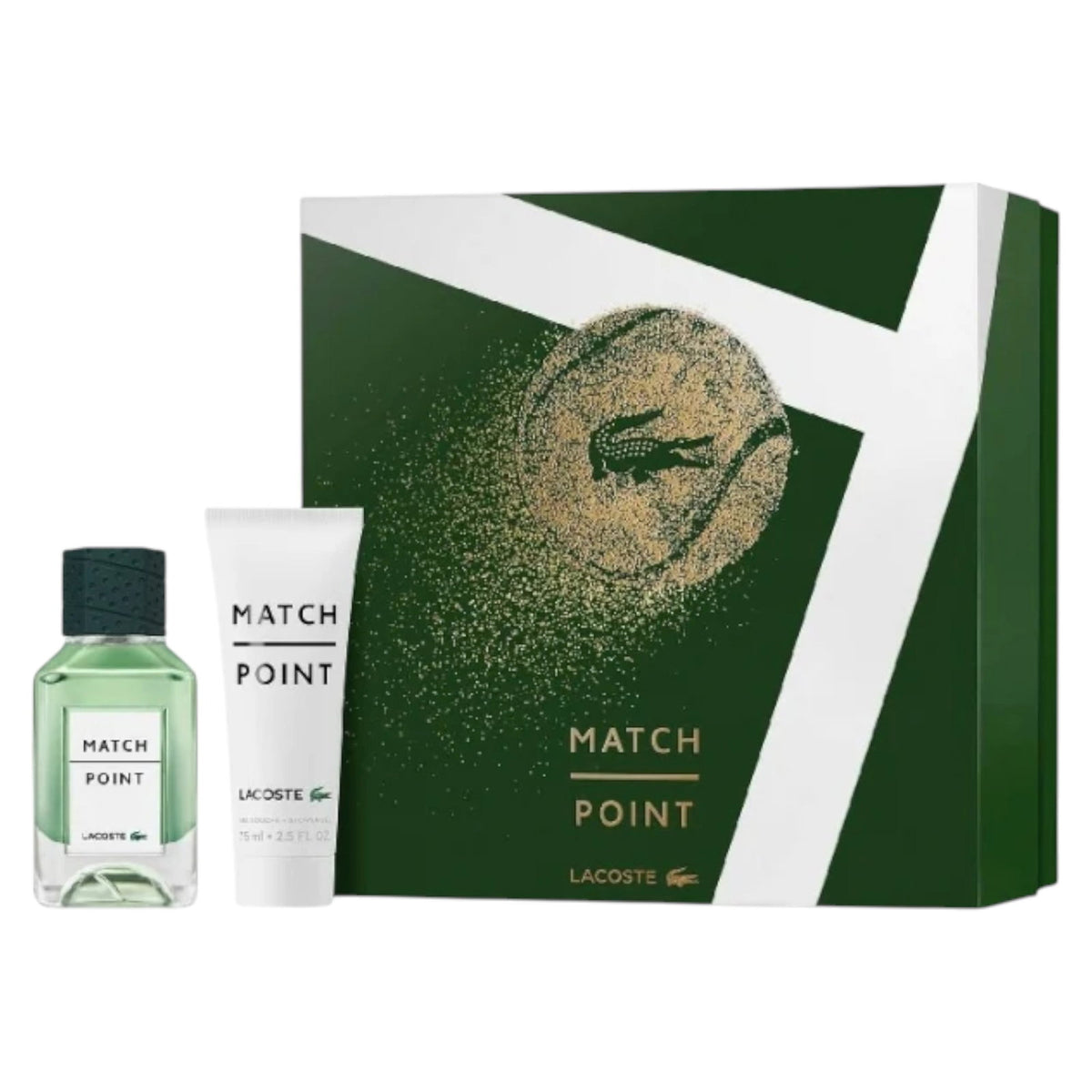 Lacoste Set Lacoste: Match Point, Eau De Toilette, For Men, 50 ml + Match Point, Shower Gel, All Skin Types, 75 ml Regular