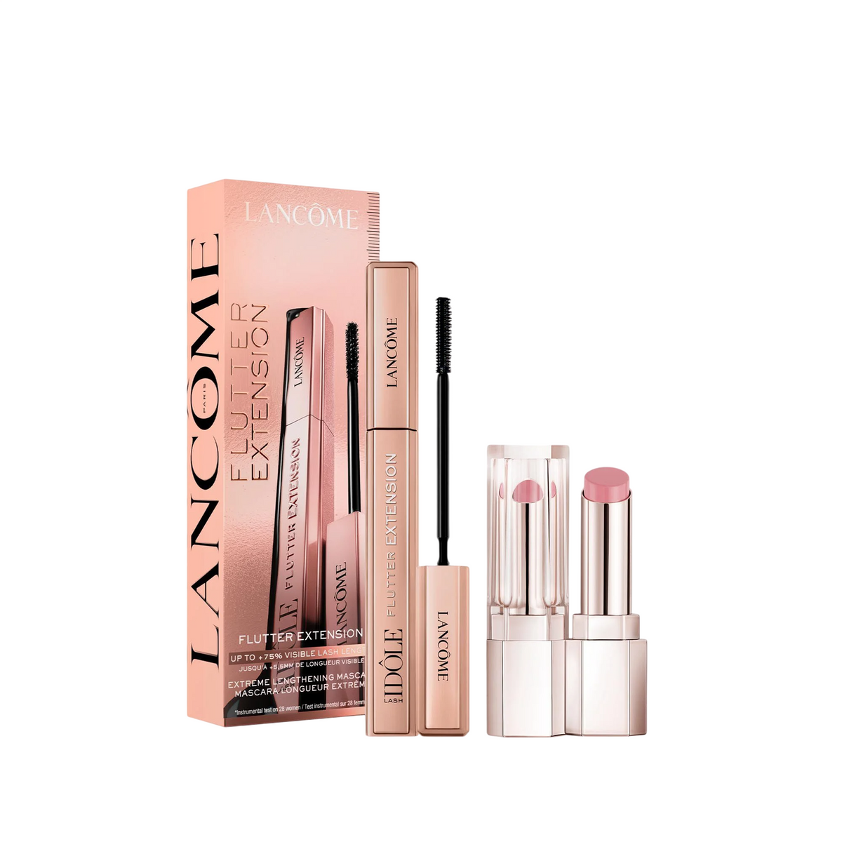 Lancome Schminkset Set Lancome: Flutter Extension, Extreme Lenghtening & Volum Lashes, Mascara, 01 True Black, 8.5 ml + Idole
