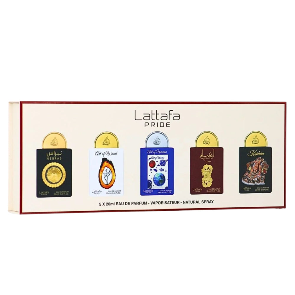 Lattafa Parfümset Set Lattafa: Nebras, Eau De Parfum, For Women, 20 ml + Art Of Wood, Eau De Parfum, For Women, 20 ml + Art O