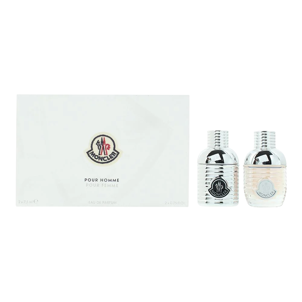 Moncler Parfümset Set Moncler: Pour Homme, Eau De Parfum, For Men, 7.5 ml *Miniature + Pour Femme, Eau De Parfum, For Women,