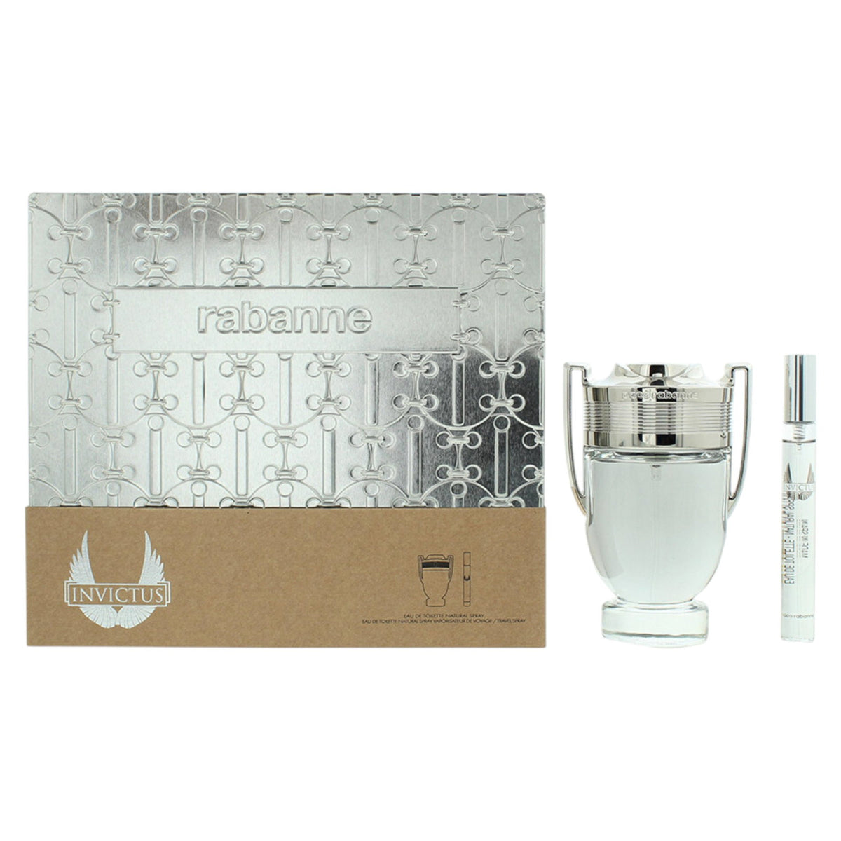 Paco Rabanne Parfümset Set Paco Rabanne: Invictus, Eau De Toilette, For Men, 100 ml + Invictus, Eau De Toilette, For Men, 10