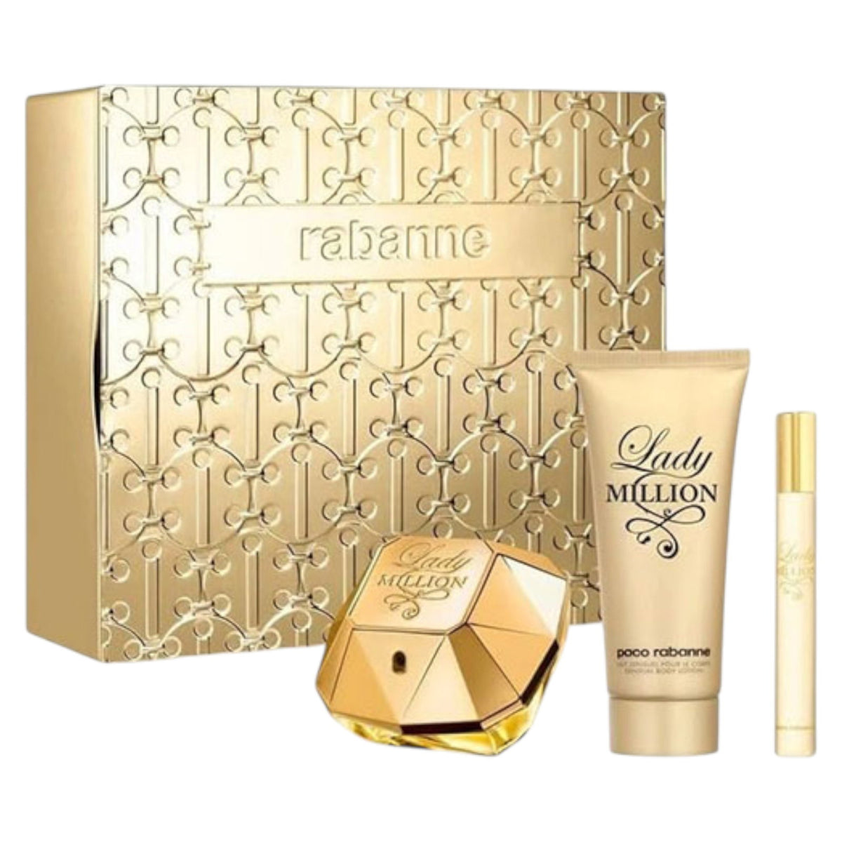 Paco Rabanne Parfümset Set Paco Rabanne: Lady Million, Eau De Parfum, For Women, 80 ml + + Lady Million, Hydrate, *None, Body