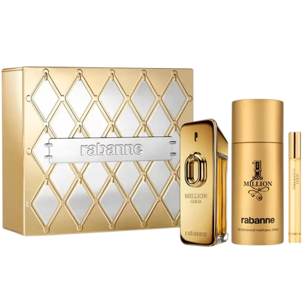 Paco Rabanne Parfümset Set Paco Rabanne: Million Gold, Eau De Parfum, For Men, 100 ml + Million Gold, Eau De Parfum, For Men,
