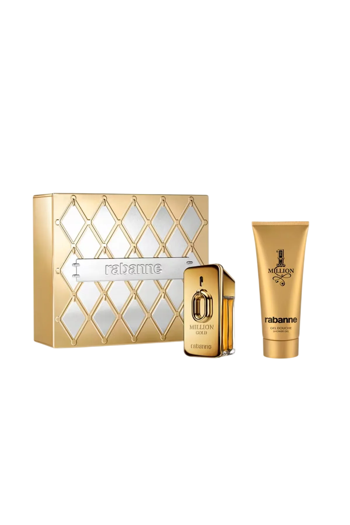 Paco Rabanne Parfümset Set Paco Rabanne: Million Gold, Eau De Parfum, For Women, Refillable, 50 ml + Million Gold, Shower Gel