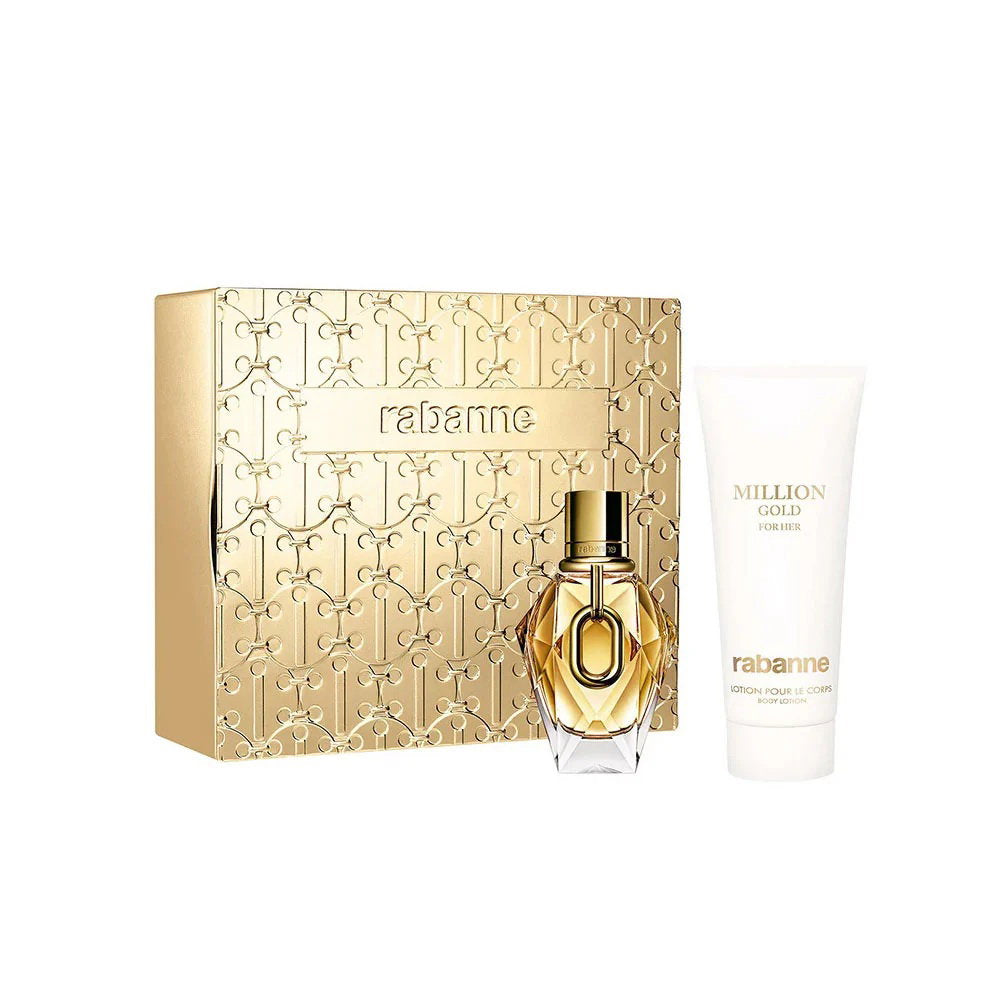 Paco Rabanne Parfümset Set Paco Rabanne: Million Gold, Hydrating, Body Lotion, 100 ml + Million Gold, Eau De Parfum, For Wome