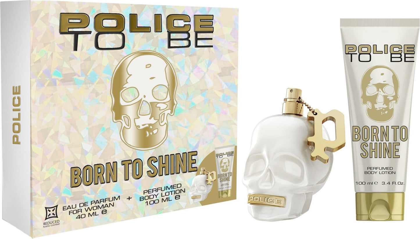 Police Parfümset Set Police: To Be Born To Shine, Eau De Parfum, For Women, 40 ml + To Be Born To Shine, Hydrating, Body Loti