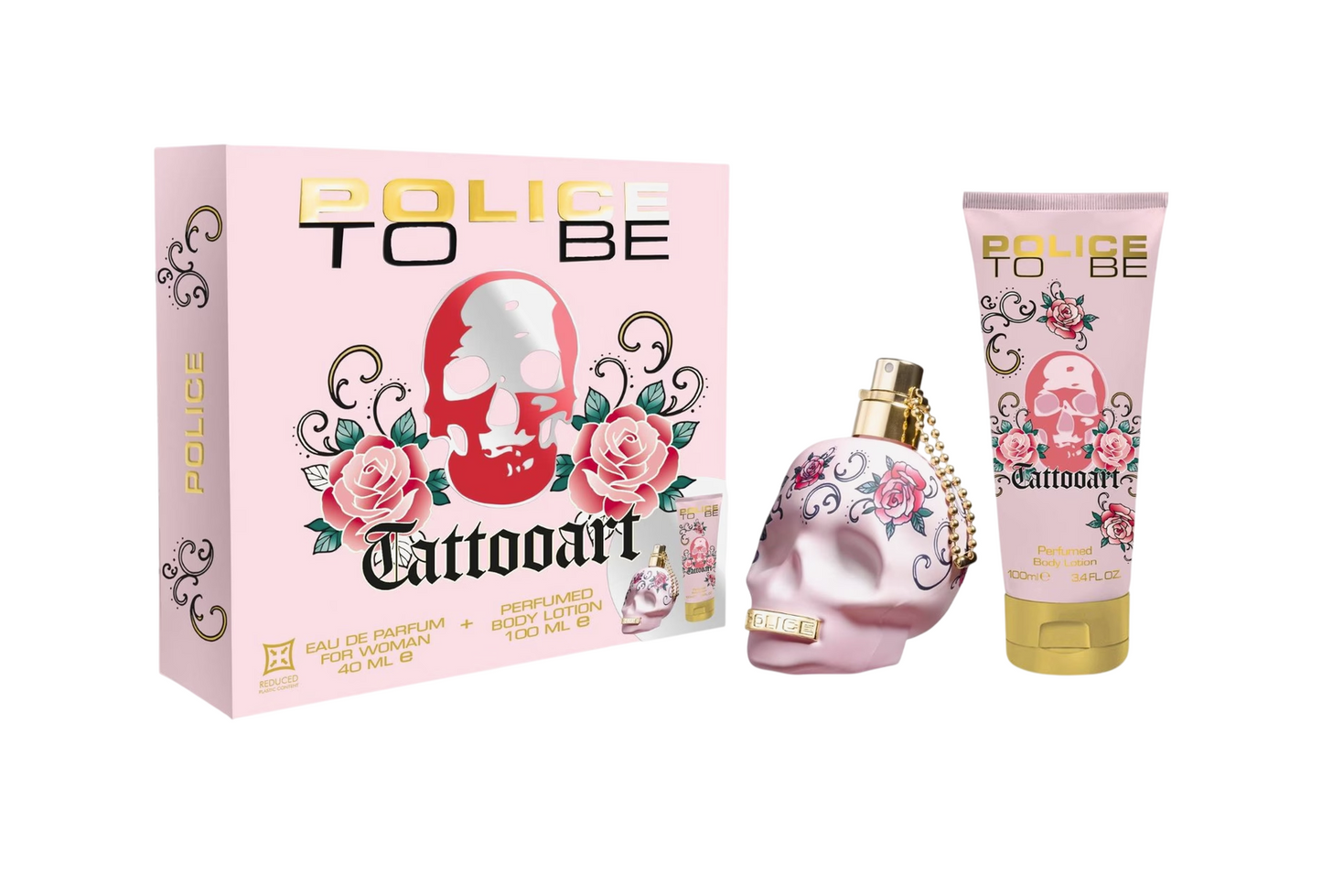 Police Parfümset Set Police: To Be Tattooart, Eau De Parfum, For Women, 40 ml + To Be Tattooart, Body Lotion, 100 ml Regular