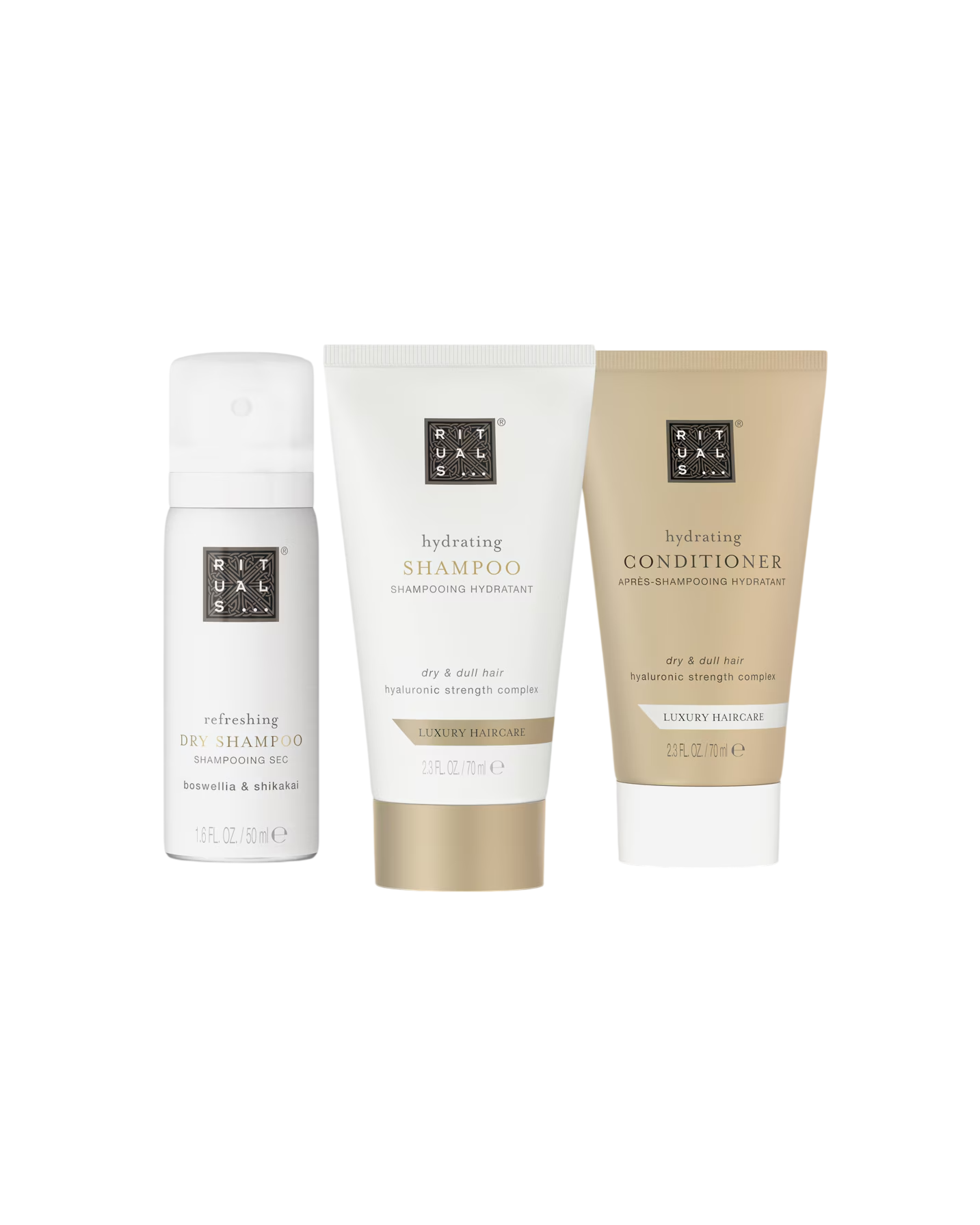Rituals Haarpflegeset Set Rituals: Luxury Hair Care, Hair Shampoo, Hydrating, 70 ml + Luxury Hair Care, Hair Conditioner, Hyd