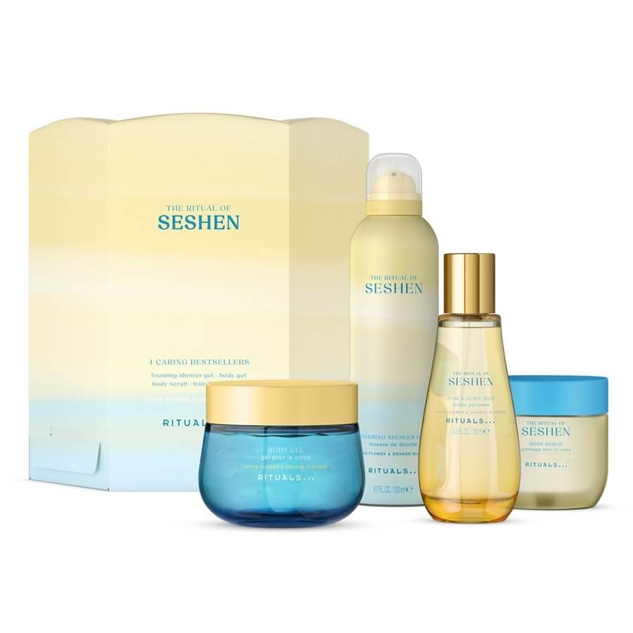 Rituals Körperpflegeset Set Rituals: The Ritual Of Seshen, Shower Mousse, 200 ml + The Ritual Of Seshen, Body Gel, 200 ml + T