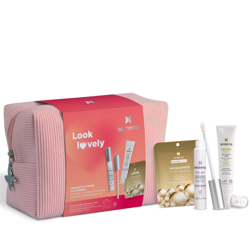 Sesderma Premium Augenpflege-Set: Seslash Serum, Factor G Creme & 24K Gold Eye Patches