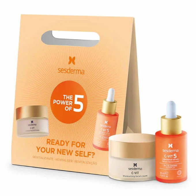 Sesderma Hautpflegeset Set Sesderma: Vitamin C, Antioxidant, Cream, For Face, 50 ml + Vitamin C, Antioxidant, Serum, For Face