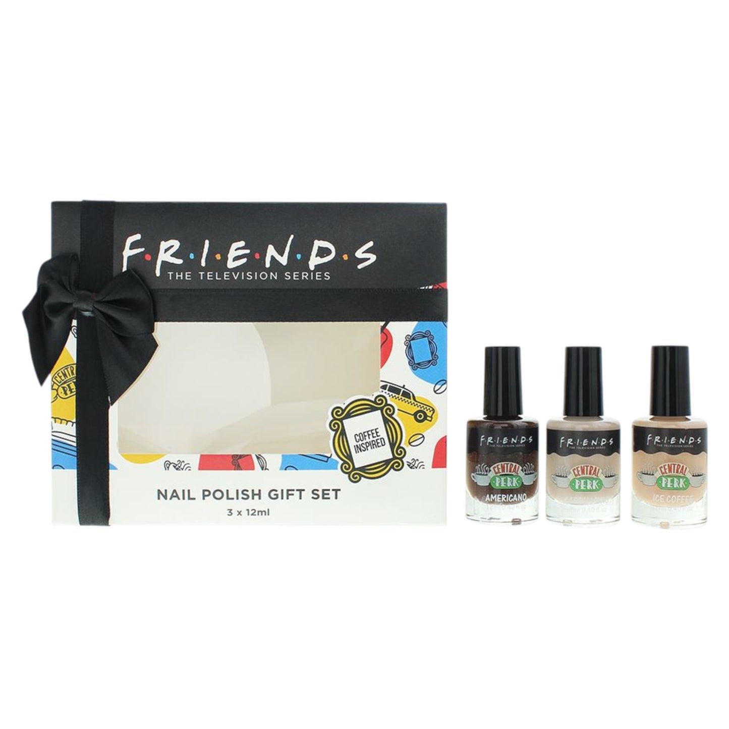 Warner Bros Set Trio, Warner Bros, Friends, Chipsresistent, Nagellack, Kaffee, 3 stk, 12 ml Regular