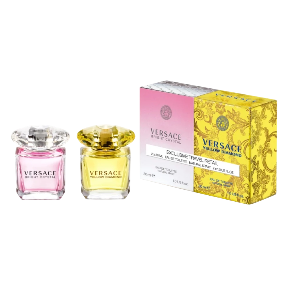 Versace Hautpflegeset Set Versace: Bright Crystal, Eau De Toilette, For Women, 30 ml + Yellow Diamond, Eau De Toilette, For W