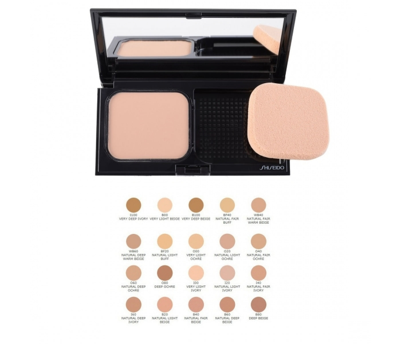 Shiseido, Sheer Matifying Compact, Ölfrei, Langlebig, Kompakt-Foundation, O20, Natürliches helles Ocker, SPF 10, Nachfüllbar, 9.8 g