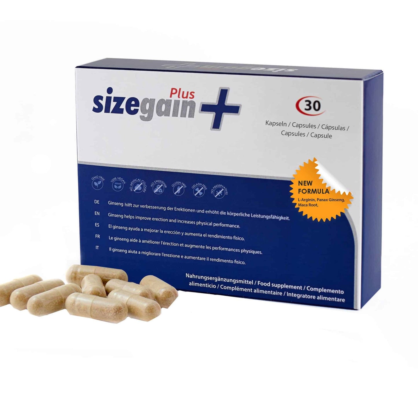 Sizegain Sizegain, Sizegain Plus, Increase Male Virility & Sexual Potency, Kapseln, 30 kapseln Regular