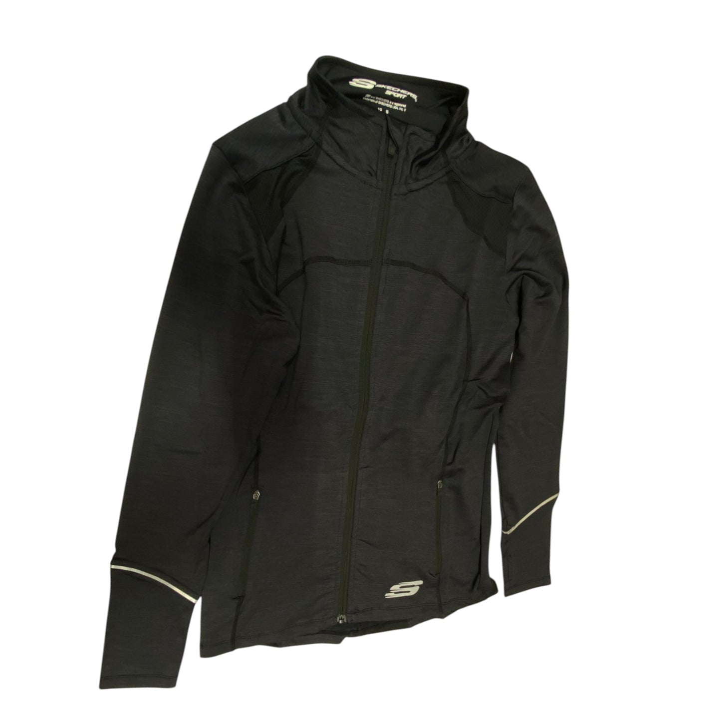 Skechers, Leia Mari, Synthetische Sportjacke für Frauen, Schwarz, Größe 10