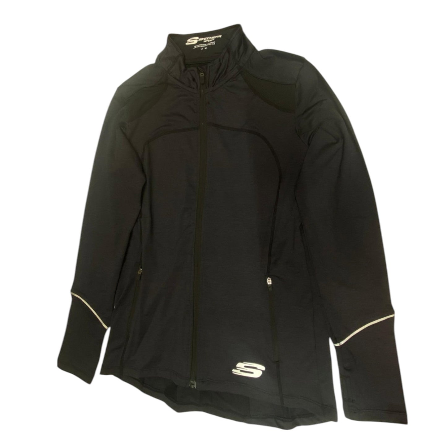 Skechers Skechers, Leia Mari, Synthetische Sportjacke für Frauen, Schwarz, Größe 12 Regular