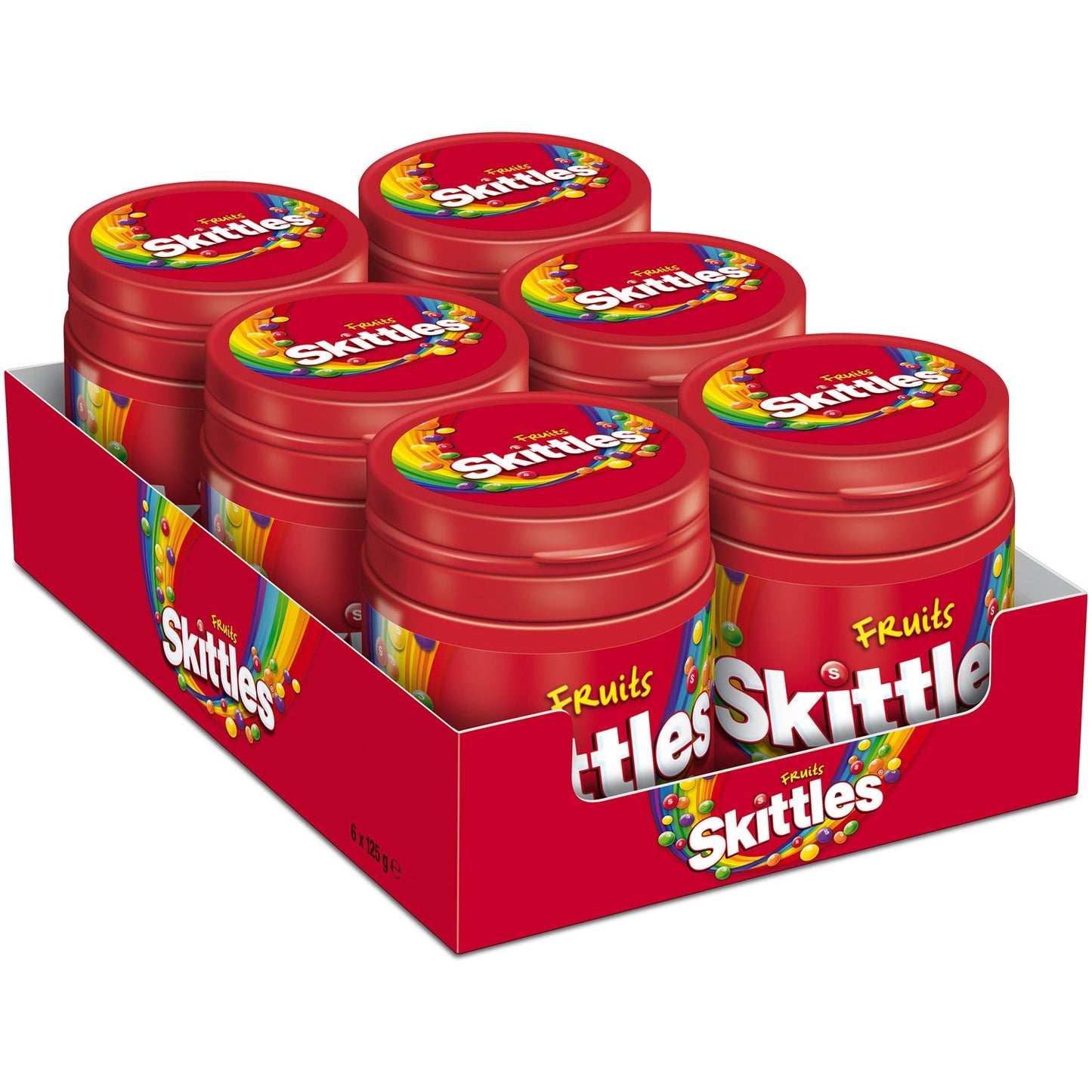 Skittles Fruits 125g Kaudragees in praktischer Vorratsdose. - Candyshop.ch