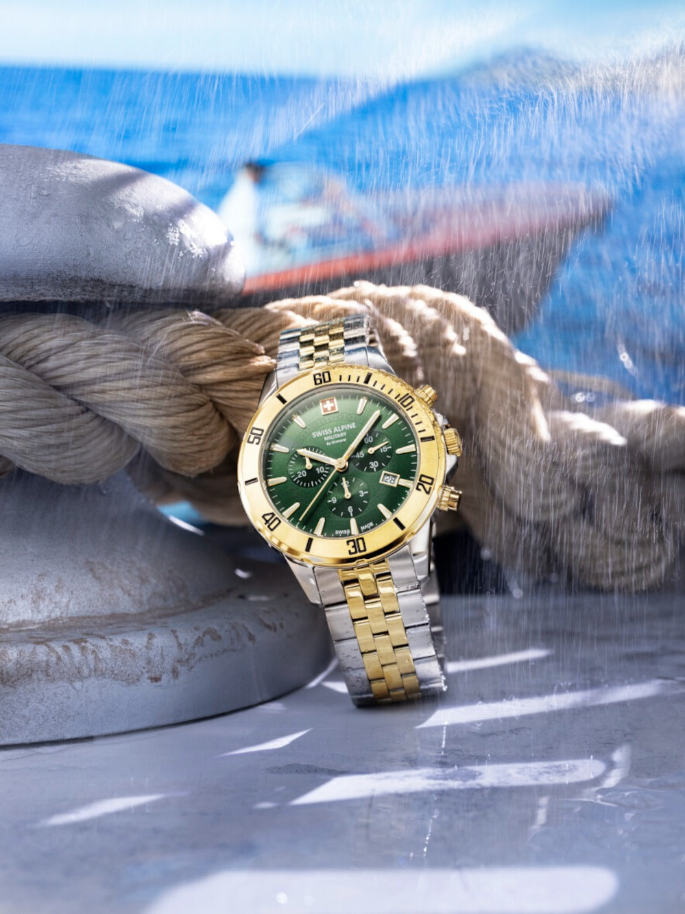 SWISS ALPINE MILITARY 7024-9144 Chronograph Armbanduhr 36 mm ansicht-3