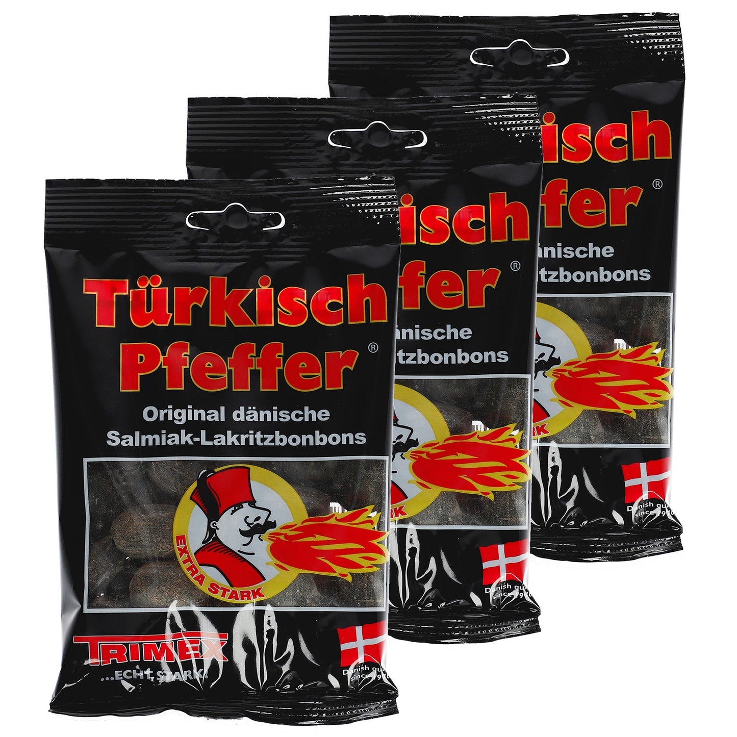 Türkisch Pfeffer 100g Lakritz Bonbon mit Salmiak Pulver Füllung