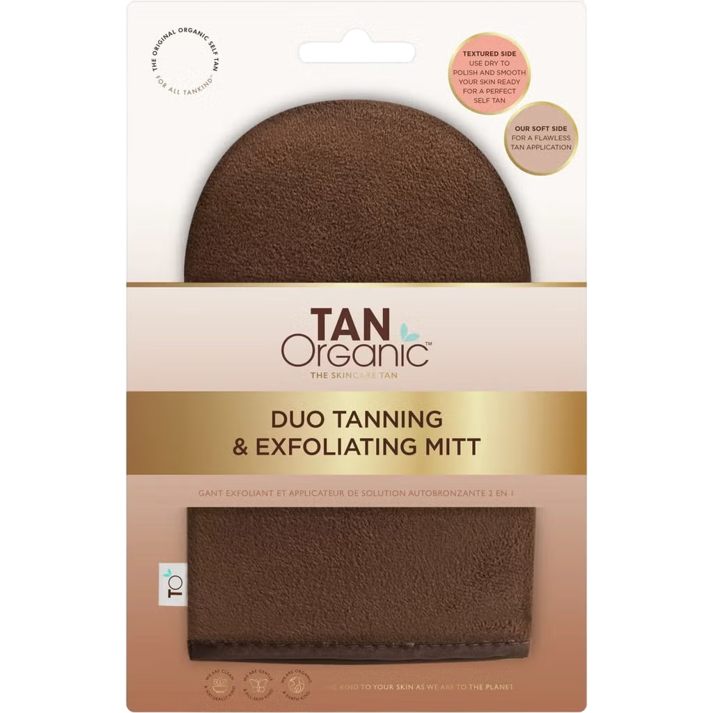 TanOrganic TanOrganic, Duo Tanning & Exfoliating, Sonnenhandschuhe, Braun Regular
